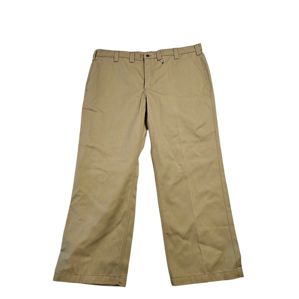 Carhartt B290 KHI Mens Khaki Twill Work Pants Relaxed Fit 46x30 NWT IRR
